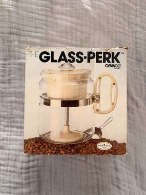 Vintage in Box - Glass-Perk Stovetop Coffee Maker by Gemco